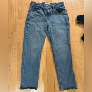 Abercrombie & Fitch Light Blue Curve Love Mid-Rise 90s Straight Leg Jeans